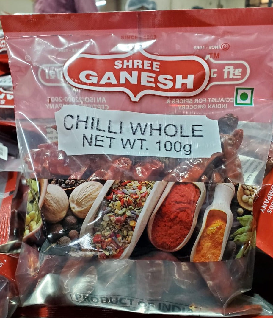 Chilli Whole Hot 100gx20