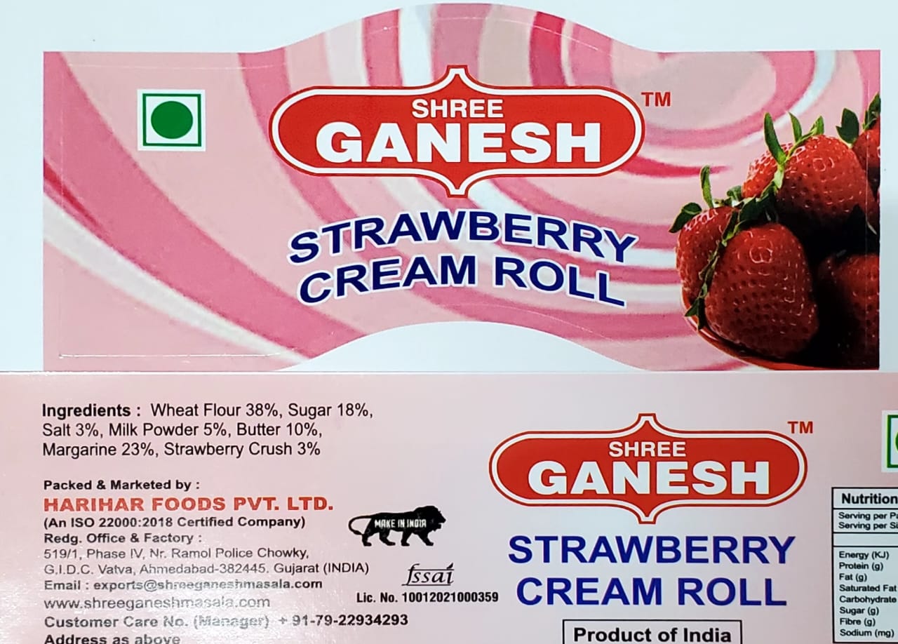 Cream Roll Strawberry 70gx60