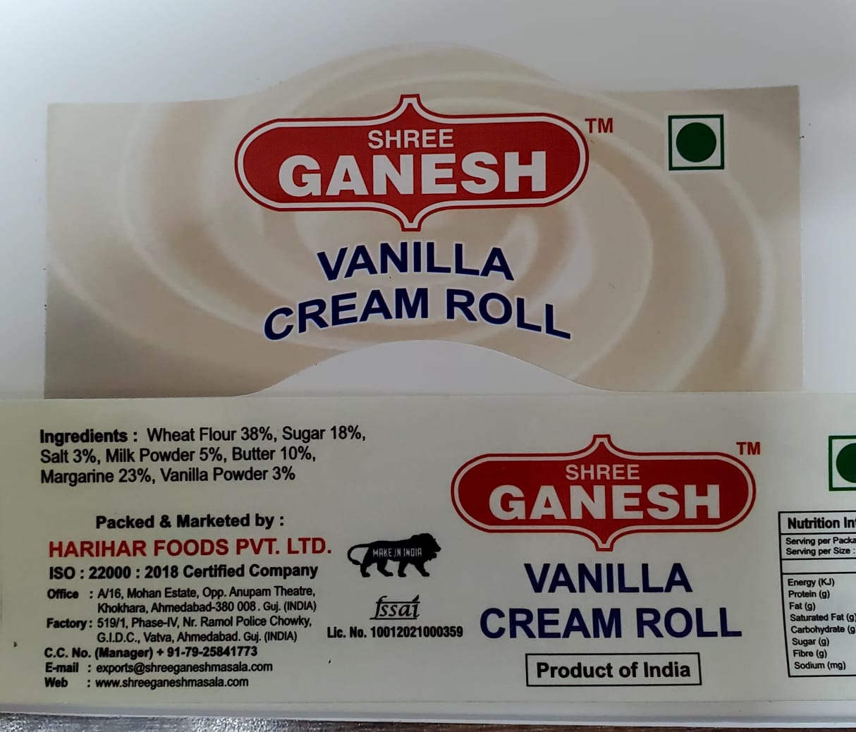 Cream Roll Vanilla 70gx60