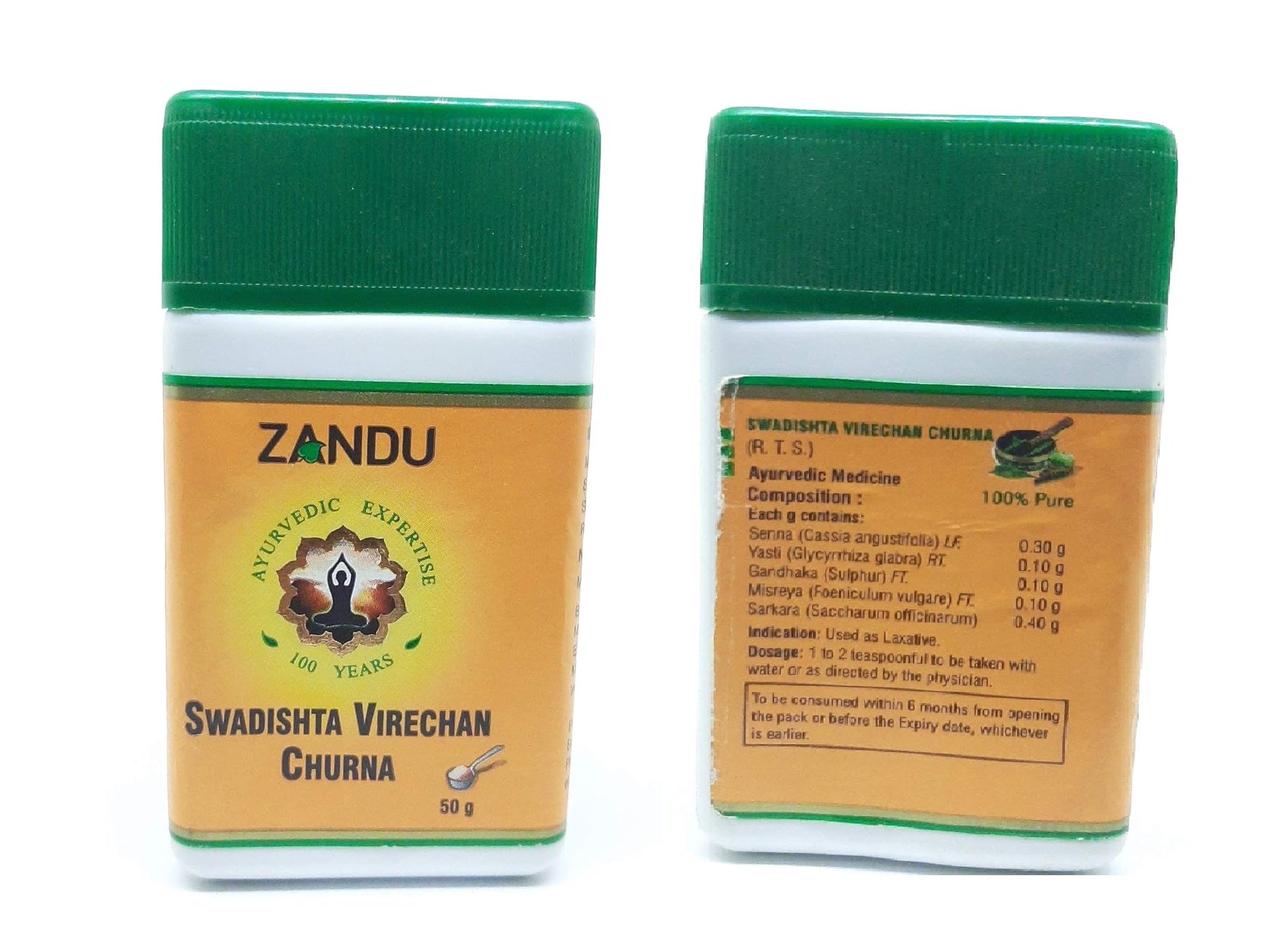 Zandu Swadishth Virechan Churna 50gx96